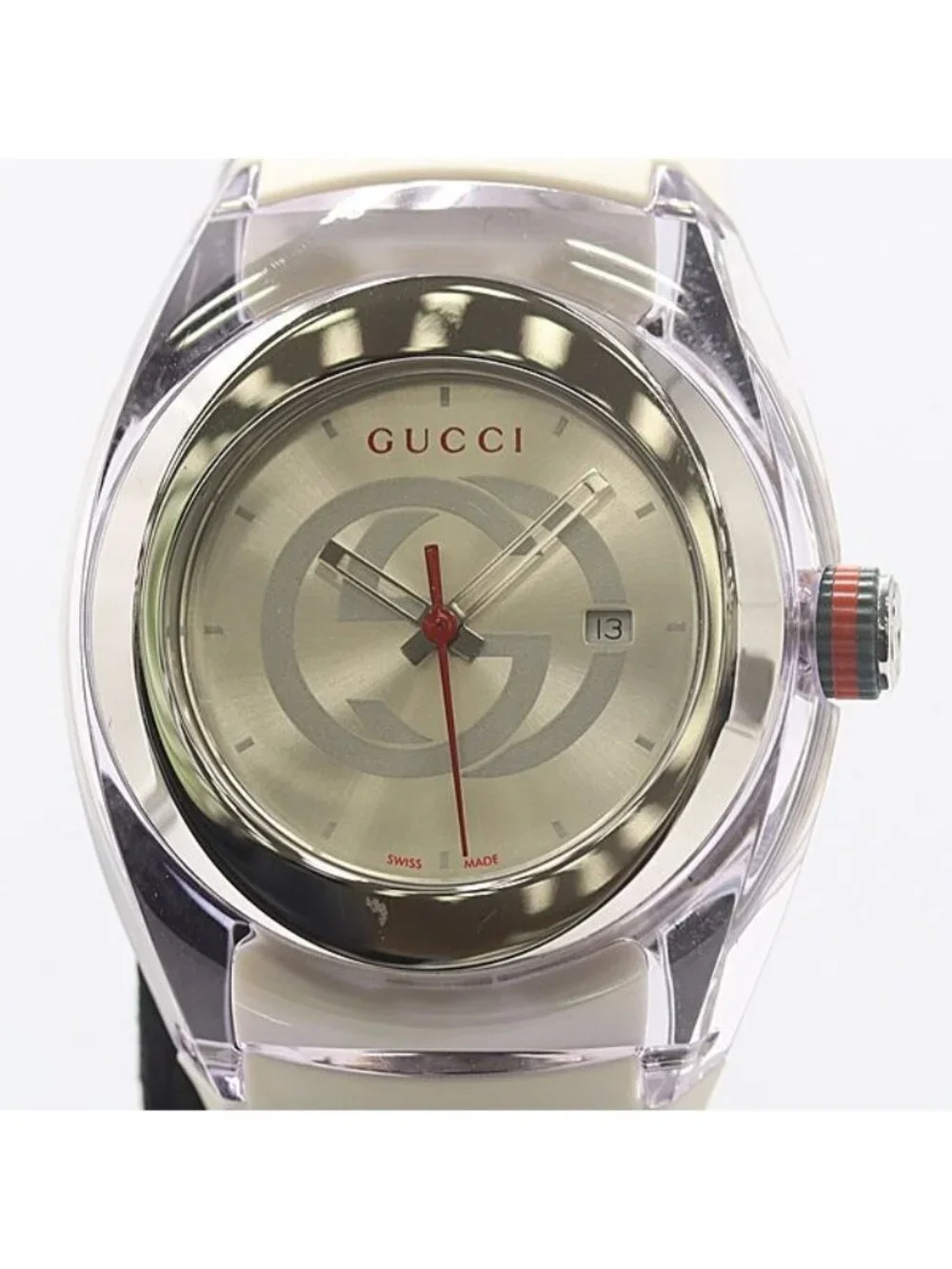 Gucci Sync 137.3 Quartz Date Silver Dial Watch
